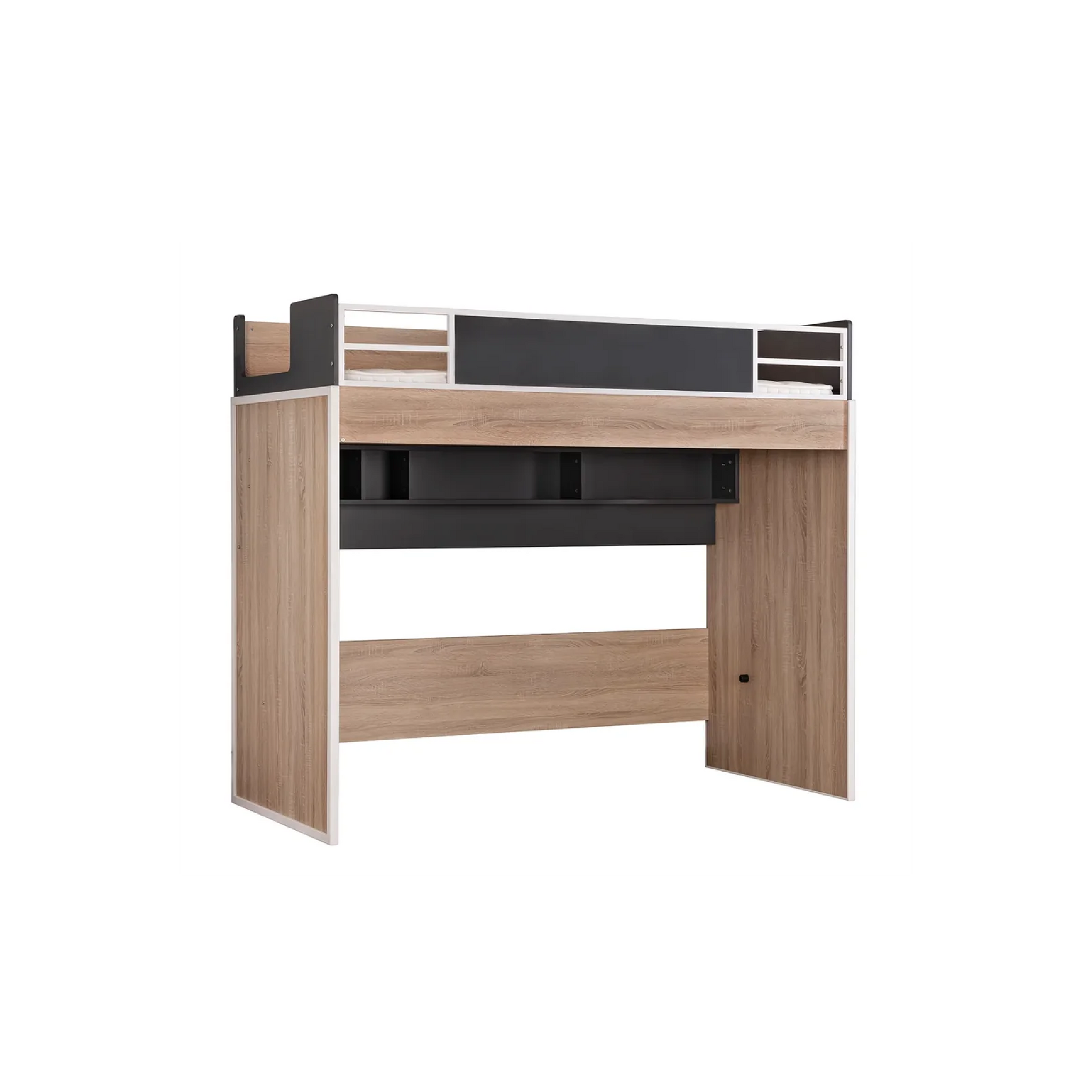 NEW CITY LOFT BED WITH DESK GREY - Zoomie Beds