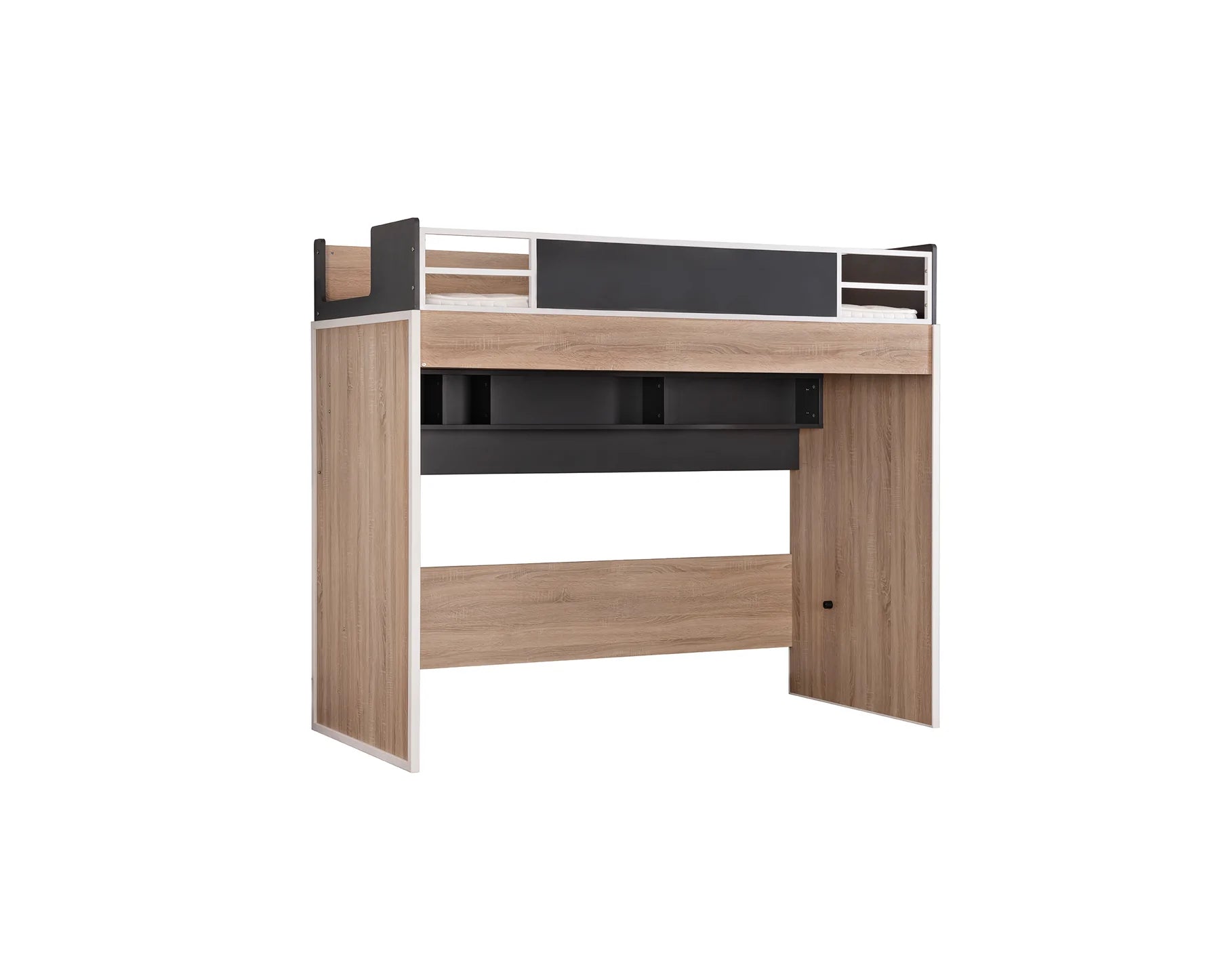 NEW CITY LOFT BED WITH DESK GREY - Zoomie Beds